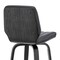 Armen Living Renee 30" Swivel Gray Faux Leather and Black Wood Bar Stool LCRNBABLGR30 - alternate 4